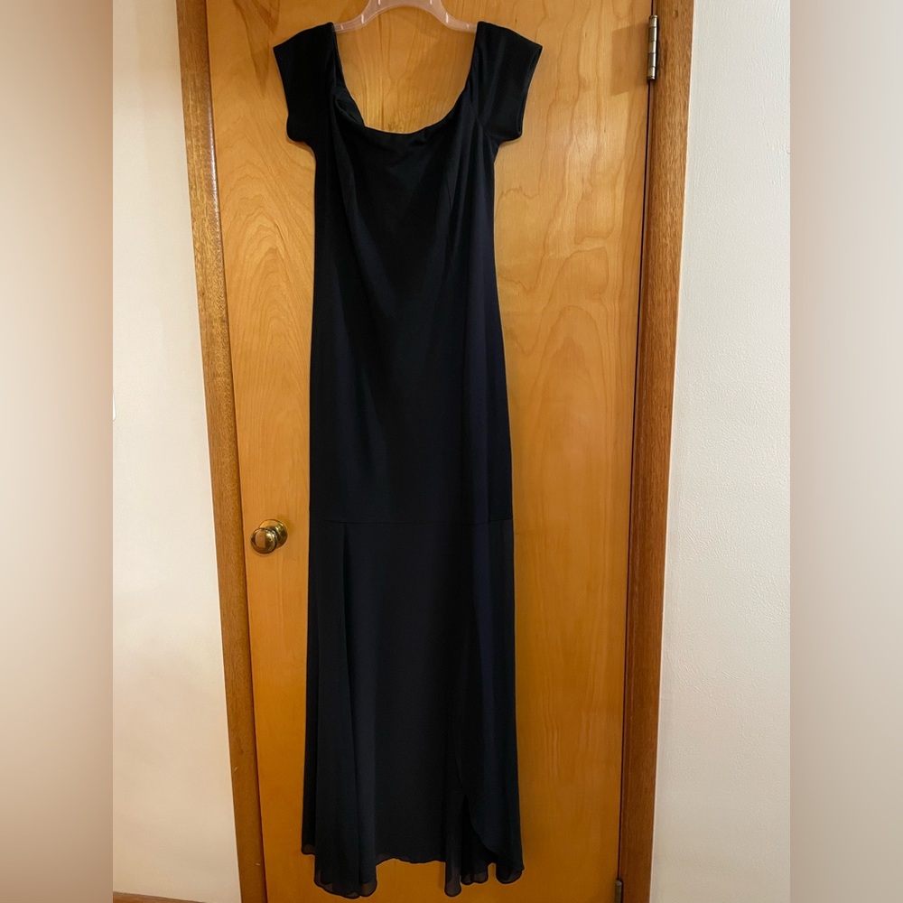 H Halston Formal Black Maxi Dress Size 14